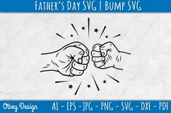 Father's Day SVG | Fist Bump SVG | Father Bumping Fist SVG Product Image 2