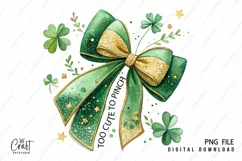 Too Cute To Pinch PNG, St Patricks Day Sublimation Product Image 2
