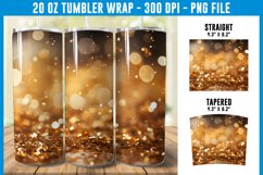 Golden Bokeh Tumbler Wrap | Bokeh Tumbler | Tumbler Wrap Product Image 1