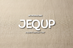 Jequ - Modern Minimalist Display Typeface Product Image 1