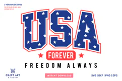 4th of July Patriotic SVG | USA Flag Design File Product Image 1
