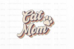 Retro Cat Mom PNG Sublimation Product Image 2