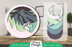 Ski 3D Layered Lasercut Product Image 1