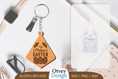 Happy Easter Keychain Lasercut Product Image 1