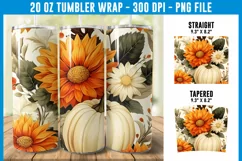 Fall Tumbler Wrap | Autumn Tumbler Wrap | Pumpkin Tumbler Product Image 1