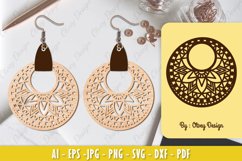 Mandala Earring Lasercut Product Image 1