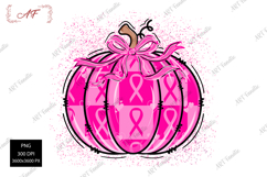 Breast Cancer Pumpkin PNG | Breast Cancer PNG | T-Shirt PNG Product Image 2