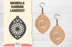 Mandala Earring Lasercut Product Image 1