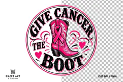 Breast Cancer Boot PNG, Breast Cancer Sublimation Product Image 2