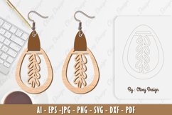 Flowers Earrings Laser Cut Product Image 2