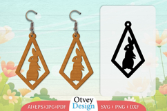 Earring Rabbit Lasercut | Happy Easter Lasercut BUNDLES 12 Product Image 2