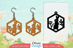 Earring Rabbit Lasercut | Happy Easter Lasercut Product Image 1