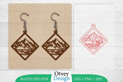 Earrings Mountain Lasercut Product Image 1