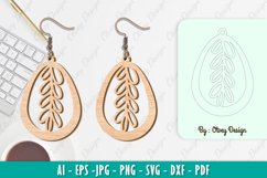 Flowers Earrings Laser Cut Product Image 1