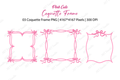 Pink Cute Coquette Frame Png | Coquette Border Png Product Image 1