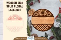 Wooden Sign Split Floral Lasercut BUNDLES Product Image 2