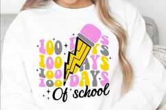 100 days of school SVG, 100 days school PNG, 100 days shirt Product Image 2