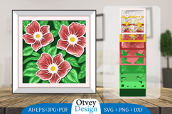 3D Shadow Box Floral Layered Papercut Product Image 1