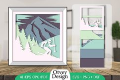 Ski 3D Shadowbox Layered Papercut BUNDLE Product Image 2