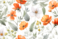 Watercolor Floral Digital Paper Pattern | Floral Background Product Image 1