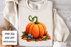 Pumpkin Fall Leaves Png | Fall Png Product Image 1