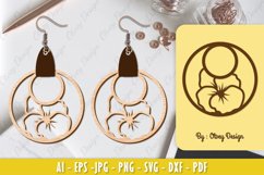 Flowers Earrings Laser Cut Product Image 1