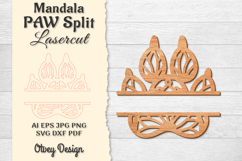 Paw Mandala Split Lasercut BUNDLES Product Image 2