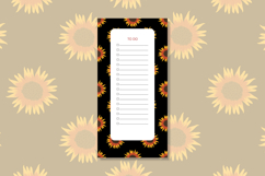 Sunflower pattern to do list template | To do list Product Image 1