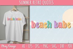 Summer Retro Quotes SVG| Retro Summer SVG Product Image 1