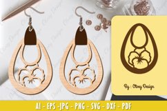 Flowers Earrings Laser Cut Product Image 1
