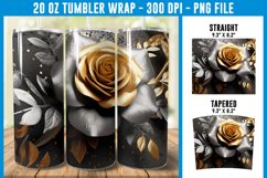 3D Rose Tumbler Wrap, 3D Flowers Tumbler Wrap, 3D Roses Product Image 1
