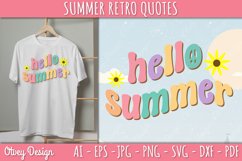 Summer Retro Quotes SVG| Retro Summer SVG Product Image 1