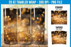 Golden Bokeh Tumbler Wrap | Bokeh Tumbler | Tumbler Wrap Product Image 1