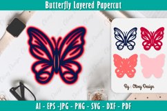 Butterfly Layered Papercut SVG Product Image 1