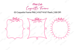 Pink Cute Coquette Frame Png | Coquette Border Png Product Image 1