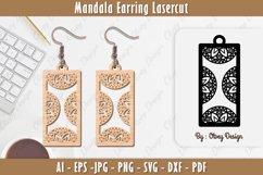 Mandala Earring Lasercut Product Image 1