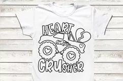 Heat Crusher SVG, Heart crusher coloring shirt SVG Product Image 2