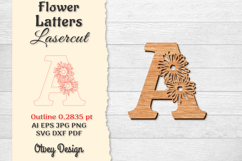 Flower Letters Alphabet Laser Cut File BUNDLES Product Image 2