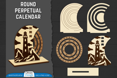 Round Perpetual Calendar Lasercut Product Image 1