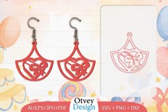 Earrings Valentine Lasercut, Earring Birthday Lasercut Product Image 1
