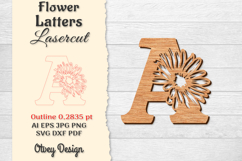 Flower Letters Alphabet Laser Cut File BUNDLES Product Image 2