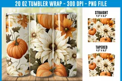 Fall Tumbler Wrap | Autumn Tumbler Wrap | Pumpkin Tumbler Product Image 1
