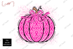 Breast Cancer Pumpkin PNG | Breast Cancer PNG | T-Shirt PNG Product Image 2