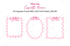 Pink Cute Coquette Frame Png | Coquette Border Png Product Image 1