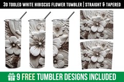 Tooled Leather Floral Tumbler Wrap, 3d Floral Tumbler Wrap Product Image 1