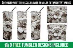 Tooled Leather Floral Tumbler Wrap, 3d Floral Tumbler Wrap Product Image 1