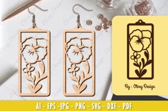 Flowers Earrings Laser Cut Product Image 1