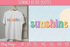 Summer Retro Quotes SVG| Retro Summer SVG Product Image 1