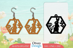 Earring Rabbit Lasercut | Happy Easter Lasercut BUNDLES 12 Product Image 2