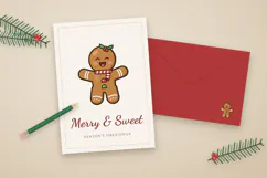 Cute Gingerbread Man SVG Christmas Cookie Clipart Product Image 5